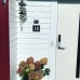 Emaljskylt husnummer Ramlösa 14 x 12 cm blå och vit personlig med 2 siffror
