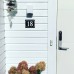 Emaljskylt husnummer Ramlösa 14 x 12 cm blå och vit personlig med 2 siffror Emaljskylt husnummer Ramlösa 14 x 12 cm blå och vit personlig med 2 siffror
