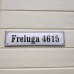 Emaljskylt gatuskylt Ramlösa 48 x 12 cm vit och svart personlig med 14 bokstäver