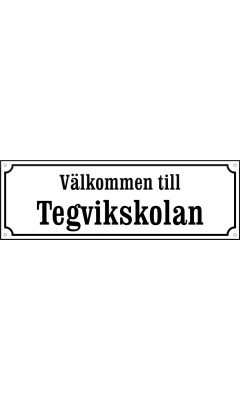 Emaljskylt gatuskylt Ramlösa 48 x 16 cm vit och svart personlig med 24+16 bokstäver Emaljskylt gatuskylt Ramlösa 48 x 16 cm vit och svart personlig med 24+16 bokstäver