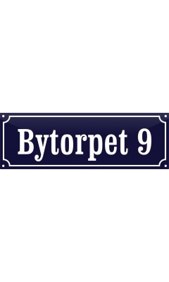 Emaljskylt gatuskylt Ramlösa 36 x 12 cm blå och vit personlig med 10 bokstäver Emaljskylt gatuskylt Ramlösa 36 x 12 cm blå och vit personlig med 10 bokstäver