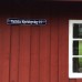 Emaljskylt gatuskylt Ramlösa 72 x 12 cm blå och vit personlig med 22 bokstäver