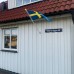 Emaljskylt gatuskylt Ramlösa 72 x 12 cm blå och vit personlig med 22 bokstäver