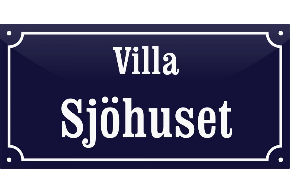 emaljskylt gatuskylt villa sjohuset 32x16 cm bla och vit personlig med 16+12 bokstaver emaljskylt gatuskylt villa sjohuset 32x16 cm bla och vit personlig med 16+12 bokstaver