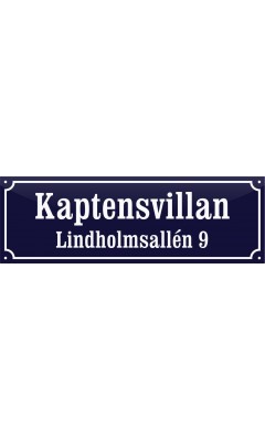 Emaljskylt gatuskylt Ramlösa 48 x 16 cm blå och vit personlig med 16+24 bokstäver Emaljskylt gatuskylt Ramlösa 48 x 16 cm blå och vit personlig med 16+24 bokstäver