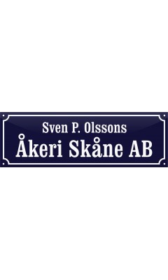 Emaljskylt gatuskylt Ramlösa 48 x 16 cm blå och vit personlig med 24+16 bokstäver Emaljskylt gatuskylt Ramlösa 48 x 16 cm blå och vit personlig med 24+16 bokstäver