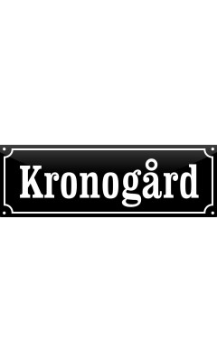 Emaljskylt gatuskylt Ramlösa 36 x 12 cm svart och vit personlig med 10 bokstäver Emaljskylt gatuskylt Ramlösa 36 x 12 cm svart och vit personlig med 10 bokstäver