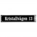 Emaljskylt gatuskylt Ramlösa 60 x 12 cm svart och vit personlig med 18 bokstäver Emaljskylt gatuskylt Ramlösa 60 x 12 cm svart och vit personlig med 18 bokstäver