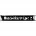 Emaljskylt gatuskylt Ramlösa 72 x 12 cm svart och vit personlig med 22 bokstäver Emaljskylt gatuskylt Ramlösa 72 x 12 cm svart och vit personlig med 22 bokstäver
