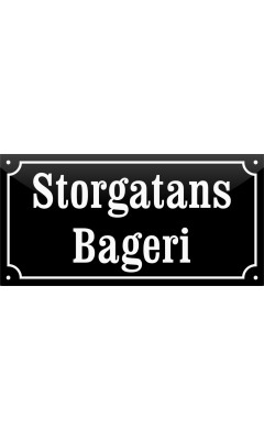 Emaljskylt gatuskylt Ramlösa 32 x 16 cm svart och vit personlig med 12+12 bokstäver Emaljskylt gatuskylt Ramlösa 32 x 16 cm svart och vit personlig med 12+12 bokstäver
