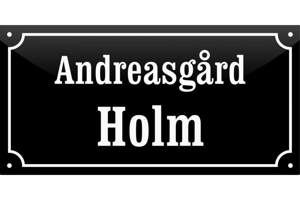 emaljskylt gatuskylt andreasgard holm 32x16 cm svart och vit personlig med 16+12 bokstaver emaljskylt gatuskylt andreasgard holm 32x16 cm svart och vit personlig med 16+12 bokstaver