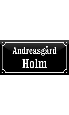 Emaljskylt gatuskylt Ramlösa 32 x 16 cm svart och vit personlig med 16+12 bokstäver Emaljskylt gatuskylt Ramlösa 32 x 16 cm svart och vit personlig med 16+12 bokstäver