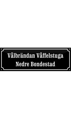 Emaljskylt gatuskylt Ramlösa 48 x 16 cm svart och vit personlig med 24+24 bokstäver Emaljskylt gatuskylt Ramlösa 48 x 16 cm svart och vit personlig med 24+24 bokstäver